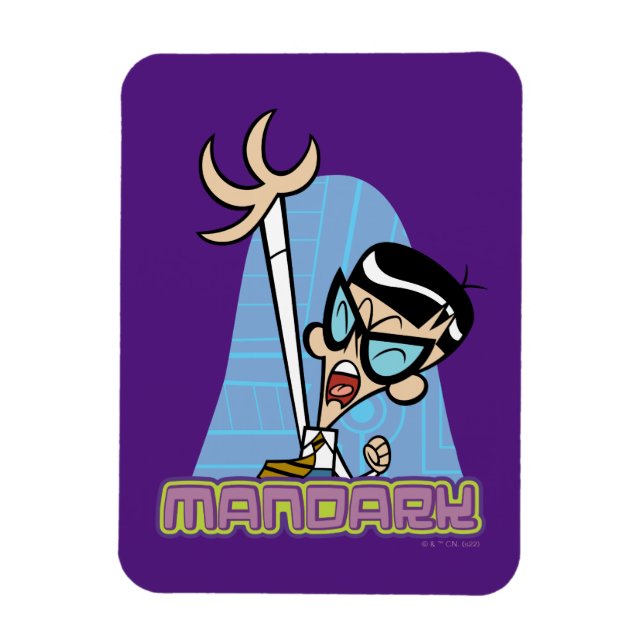 Mandark Character Name Graphic Magnet (Vertical)