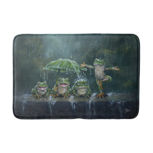 ""Mandatory Fun" hand painted Bath Mat