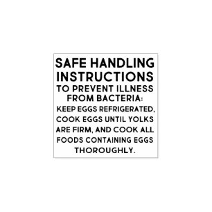 MANDATORY WARNING Egg Carton Stamp BOLD TEXT