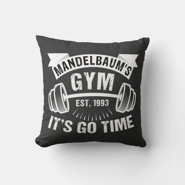 Mandelbaum’s Gym It’s Go Time Cushion (Front)