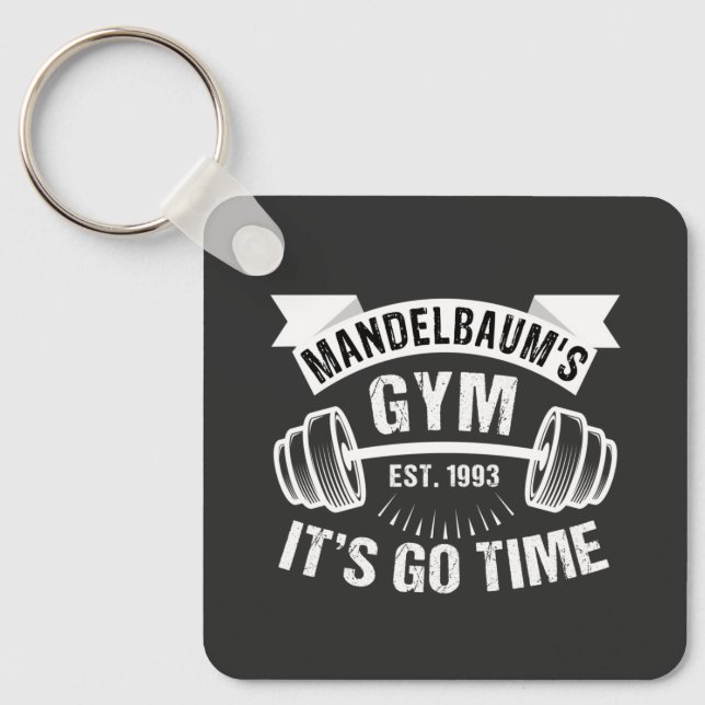 Mandelbaum’s Gym It’s Go Time Key Ring (Front)