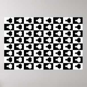 Mandelbrot Chess Board Poster