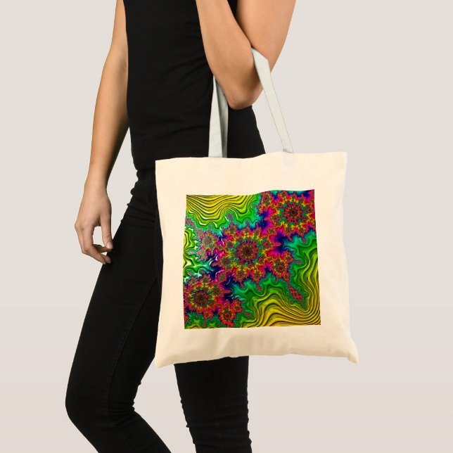 Mandelbrot Colour Explosion Budget Tote Bag (Front (Product))
