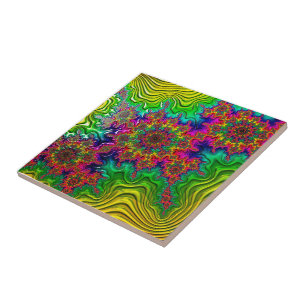 Mandelbrot Colour Explosion  Ceramic Tile