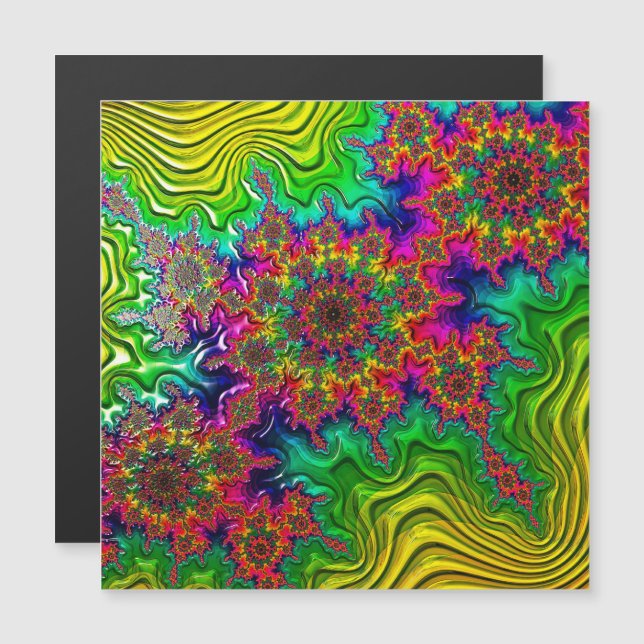 Mandelbrot Colour Explosion Magnetic Card (Front/Back)