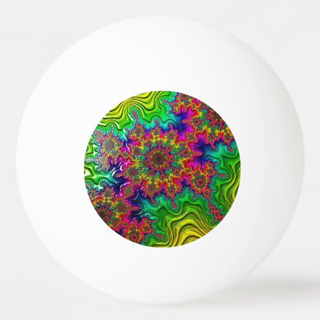 Mandelbrot Colour Explosion Ping Pong Ball (Front)