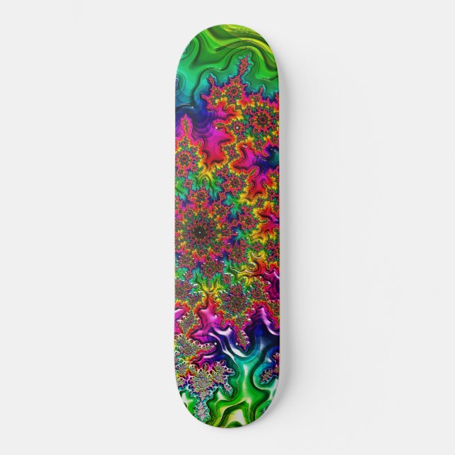 Mandelbrot Colour Explosion Skateboard (Front)