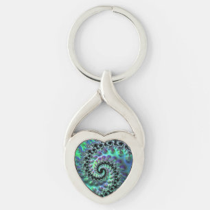 Mandelbrot Discovery Heart Key Ring