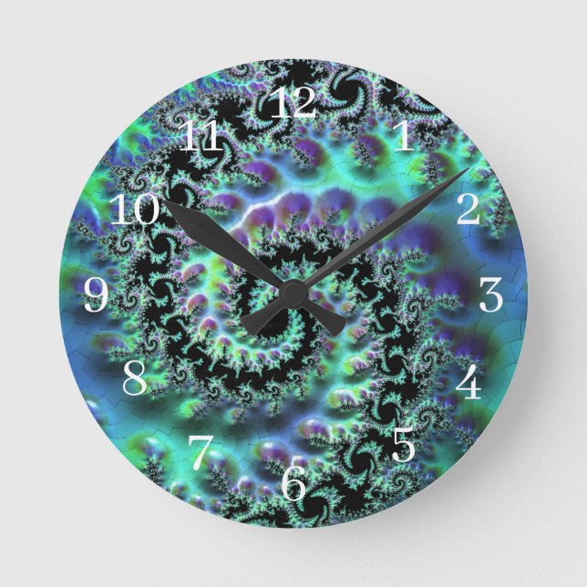 Mandelbrot Discovery Round Wall Clock (Front)