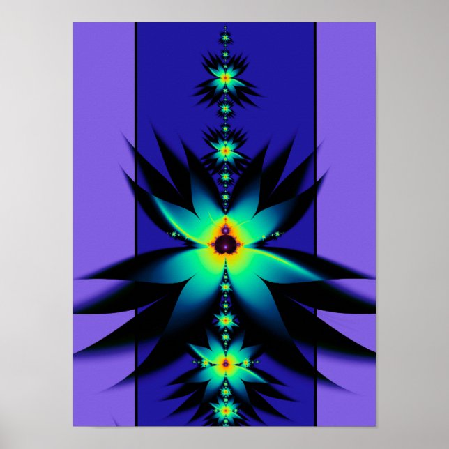Mandelbrot Fractal Flowers  Poster (Front)