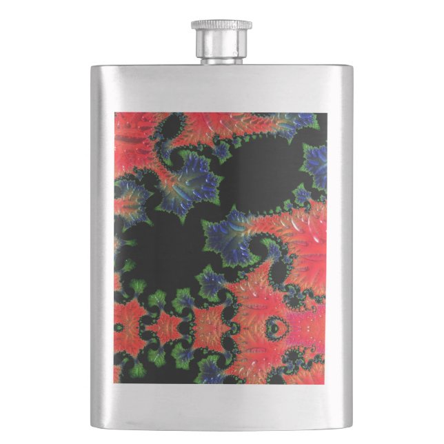 Mandelbrot Garden Classic Flask (Front)