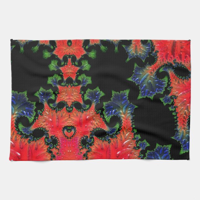 Mandelbrot Garden Tea Towel (Horizontal)