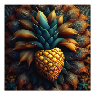 Mandelbrot Pineapple Fractal Photo Print