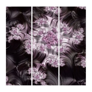 Mandelbrot Set Fractal Digital Art Pink & Black