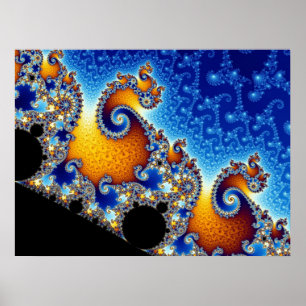 Mandelbrot  Set Fractal Shape Poster