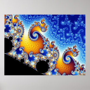 Mandelbrot Set Metamorphosis of Antenna Fractal Poster