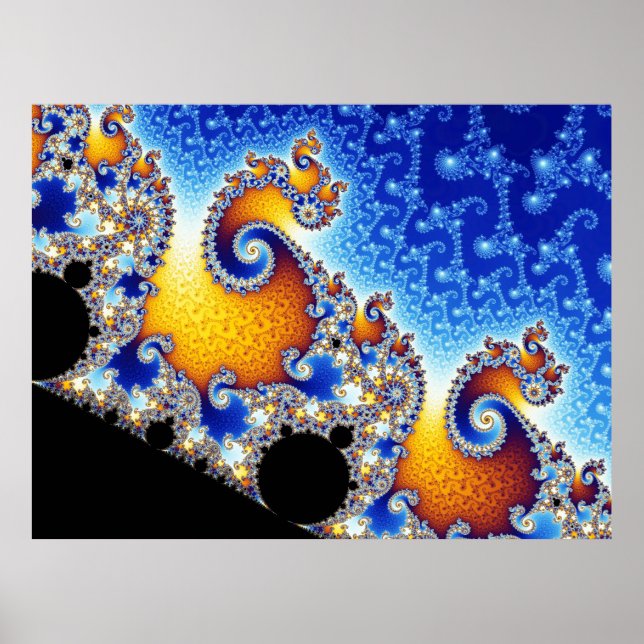 Mandelbrot Set Metamorphosis of Antenna Fractal Poster (Front)