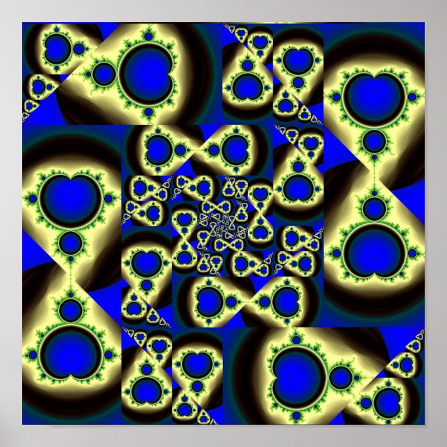 Mandelbrot Set Pattern Poster (Front)