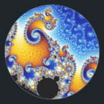 Mandelbrot Set Satellite Double Spiral Fractal Classic Round Sticker<br><div class="desc">The Mandelbrot set is a mathematical set of points whose boundary is a distinctive and easily recognisable two-dimensional fractal shape. The set is closely related to Julia sets (which include similarly complex shapes) and is named after the mathematician Benoit Mandelbrot,  who studied and popularised it.</div>