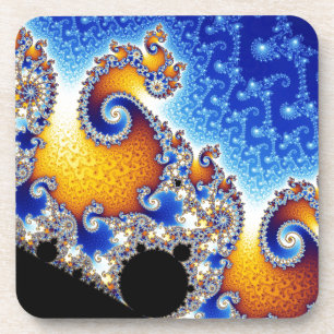 Mandelbrot Set Satellite Double Spiral Fractal Coaster