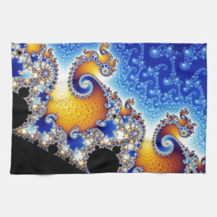 Mandelbrot Set Satellite Double Spiral Fractal Tea Towel