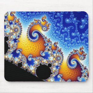 Mandelbrot Set Two-Dimensional Fractal Shape Mouse Pad