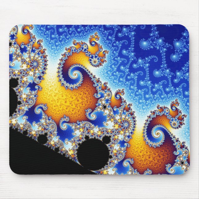Mandelbrot Set Two-Dimensional Fractal Shape Mouse Pad (Front)