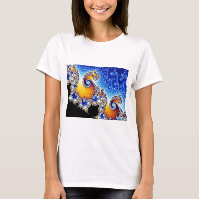 Mandelbrot Set Two-Dimensional Fractal Shape T-Shirt (Front)