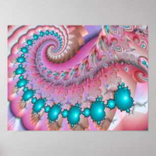 Mandelbrot Spiral Poster