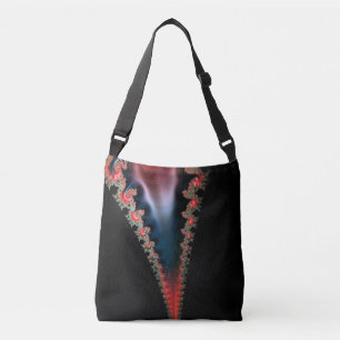 Mandelbrot Zip Cross Body Tote Bag