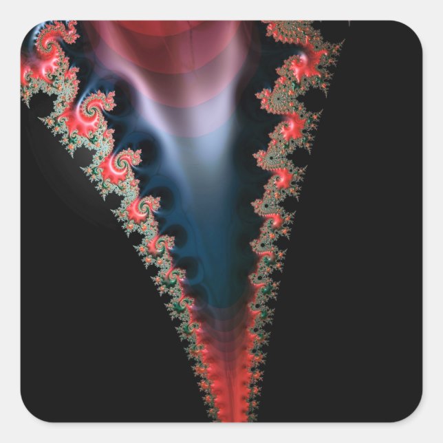 Mandelbrot Zip Sticker (Front)