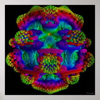 Mandelbulb with normal colouring poster