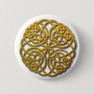 Mandella gold 6 cm round badge