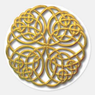 Mandella gold classic round sticker