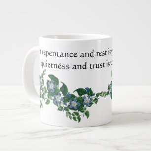 Mandevilla Flowers Floral Scripture Jumbo Mug