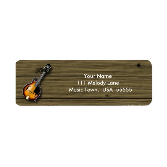 Mandolin Address Label Return Address Label (Front)