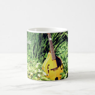 Mandolin And Flower Garden Personalised Coffee Mug
