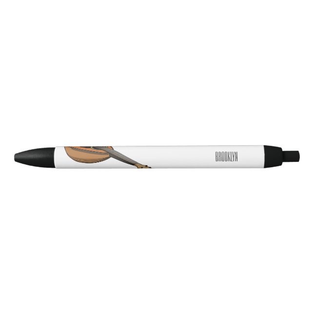 Mandolin cartoon illustration black ink pen (Front)