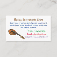 Mandolin cartoon illustration