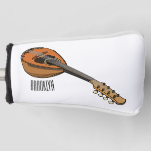 Mandolin cartoon illustration golf head cover