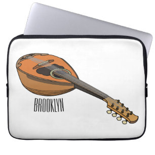 Mandolin cartoon illustration laptop sleeve