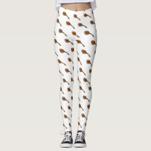 Mandolin cartoon illustration leggings