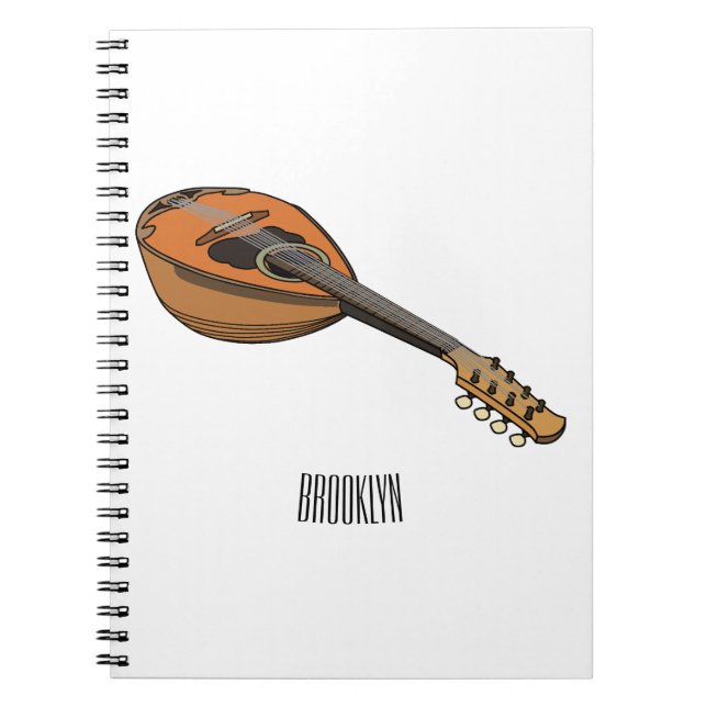 Mandolin cartoon illustration notebook (Front)