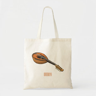 Mandolin cartoon illustration tote bag