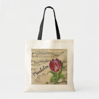 Mandolin Elegant Tulip Vintage Sheet Music