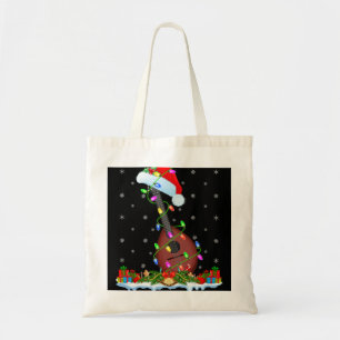 Mandolin Lover Music Lover Matching Santa Hat Mand Tote Bag