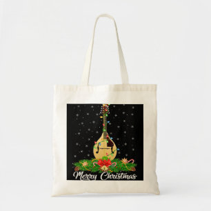 Mandolin Lover Music Lover Matching Santa Hat Mand Tote Bag