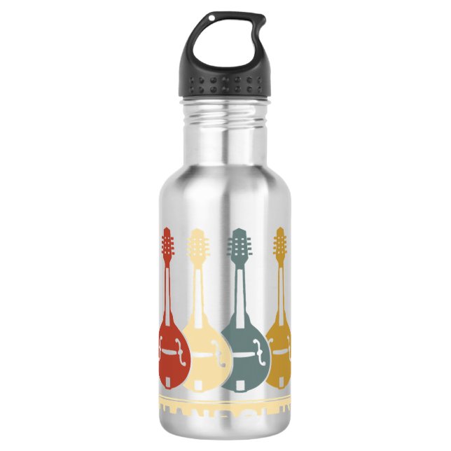 Mandolin Lover Never underestimate an old man with 710 Ml Water Bottle (Front)