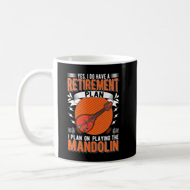 Mandolin Lover Old Man Mandolin Player Mandolinist Coffee Mug (Left)