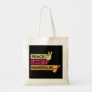 Mandolin Lover Peace Love Mandolin Maestro Tote Bag